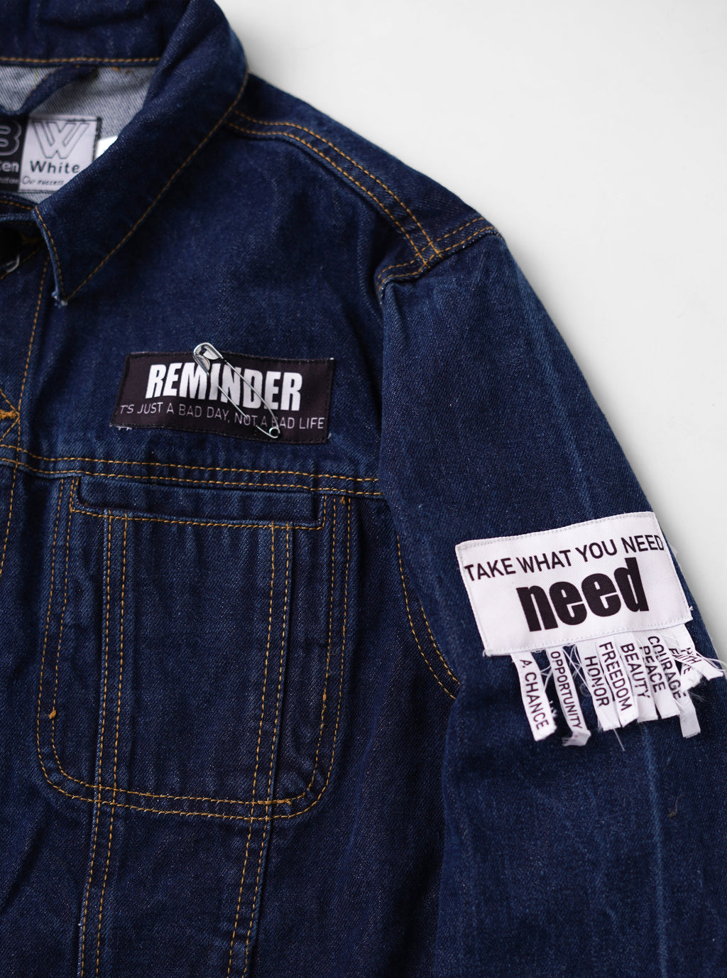 Blue Patchy Denim Jacket