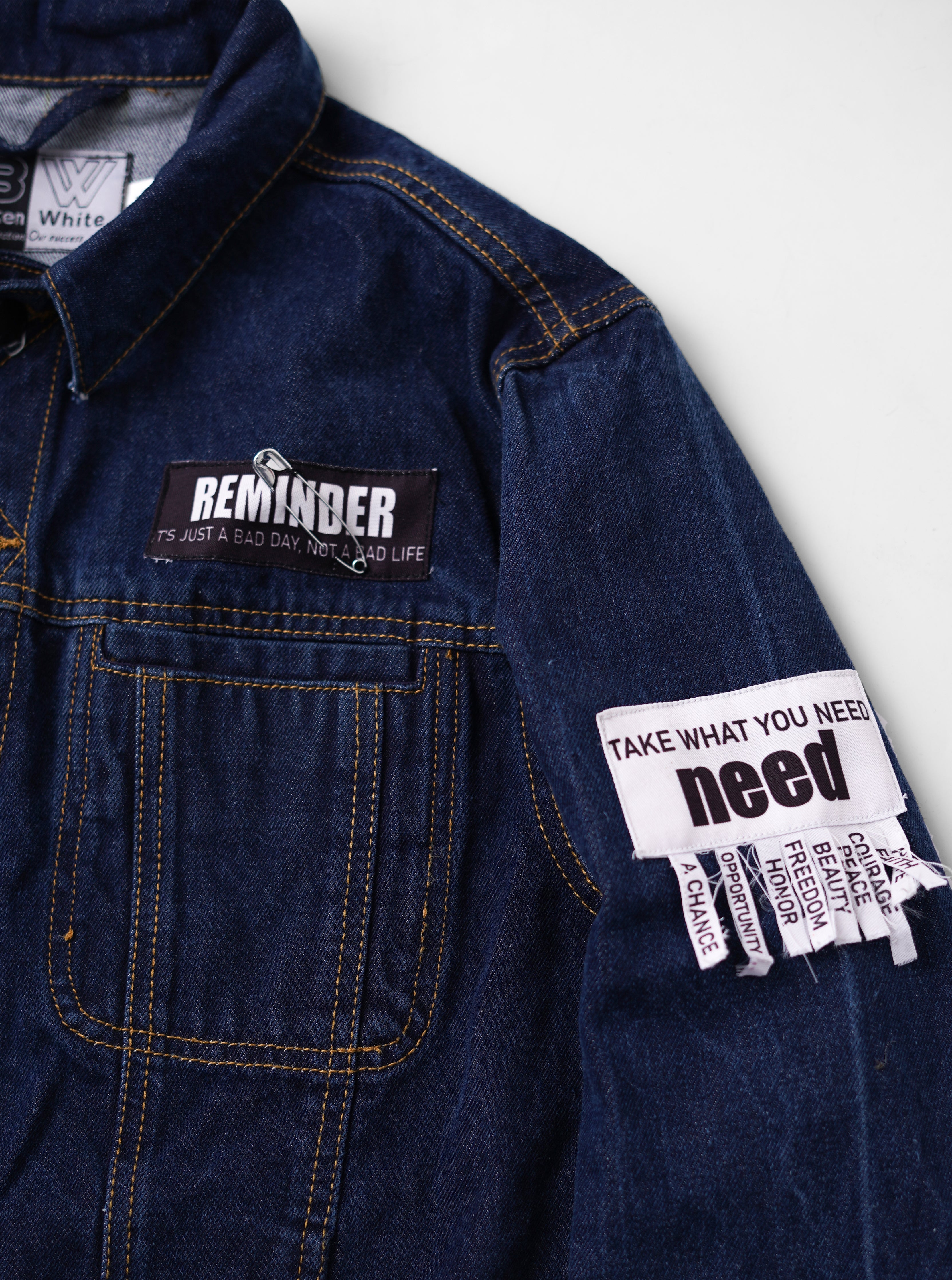 Blue Patchy Denim Jacket