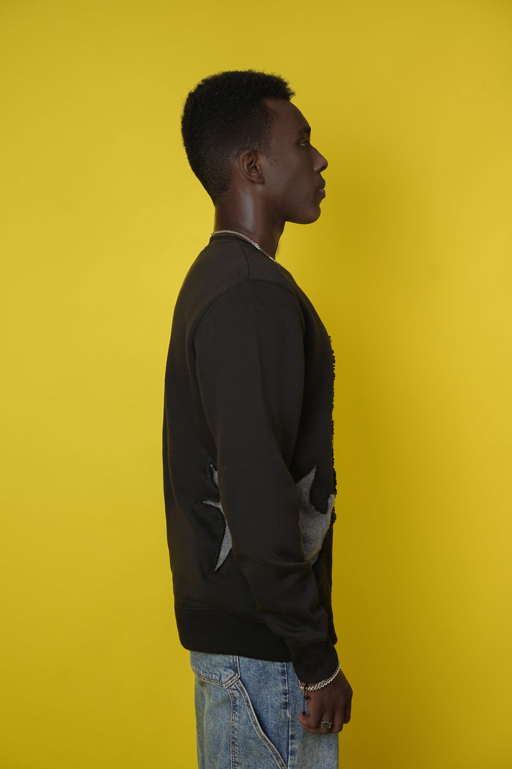 "Chill in Error" Patchwork Sweatshirt