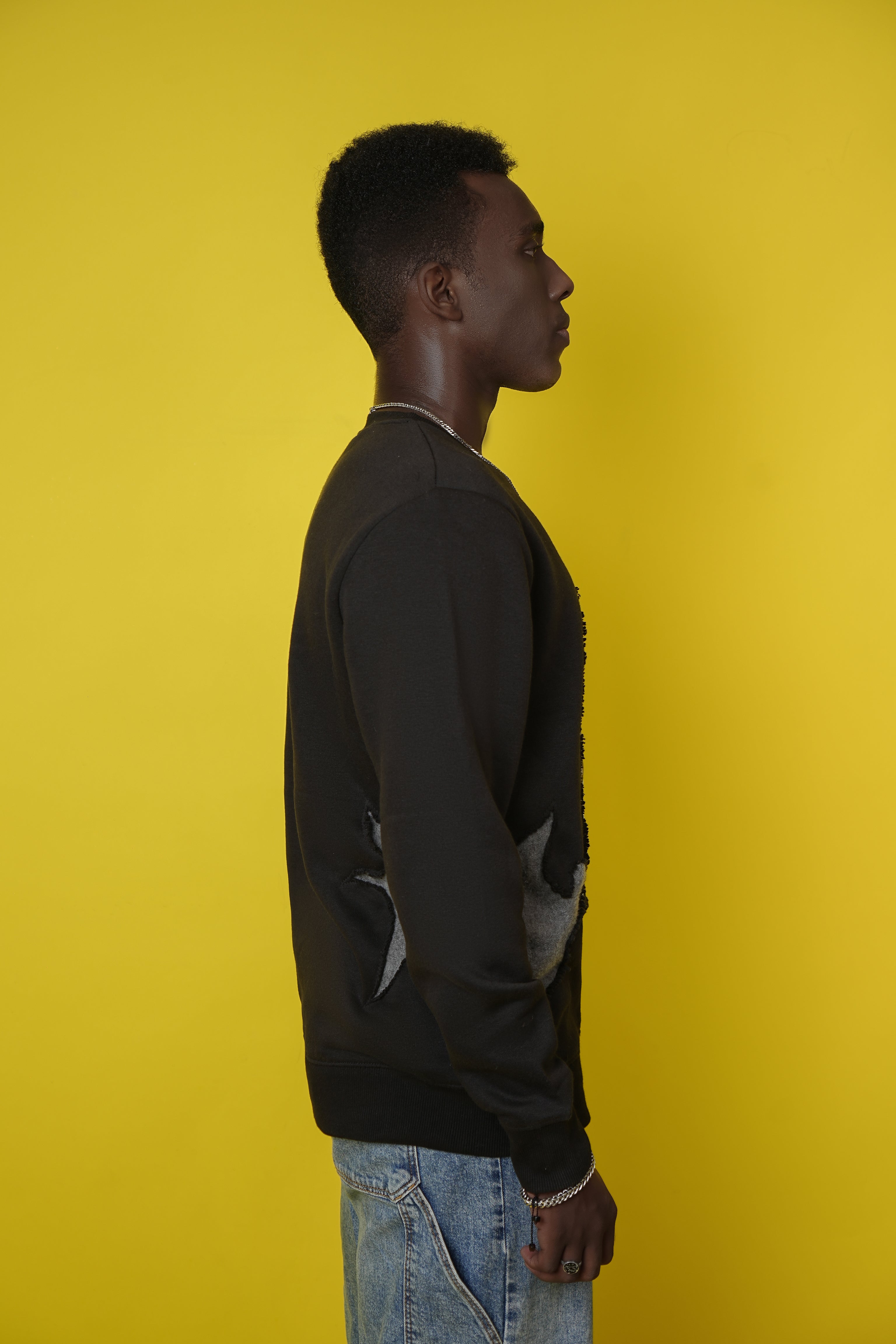 "Chill in Error" Patchwork Sweatshirt