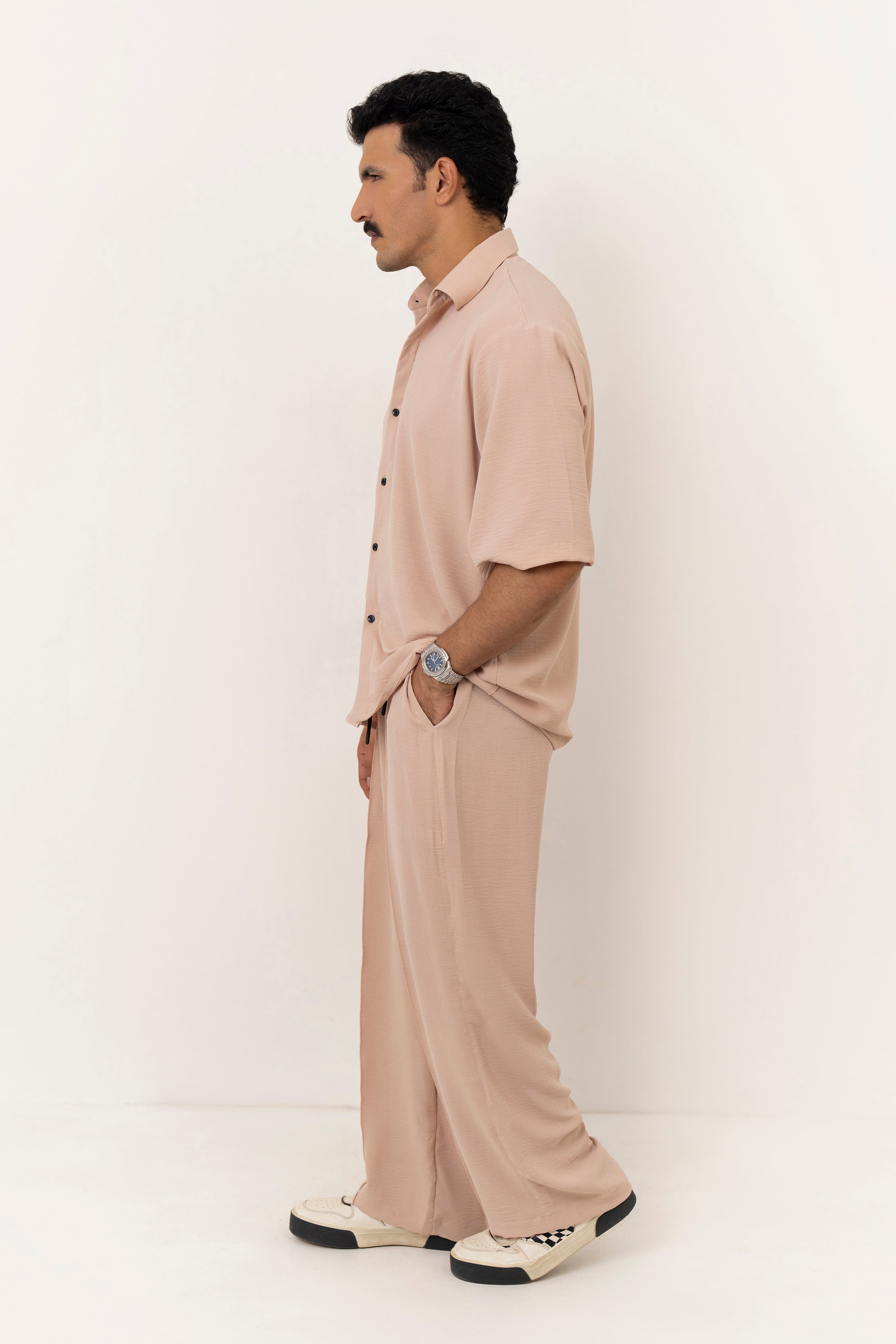 Beige Ease Oversized Co Ord Set
