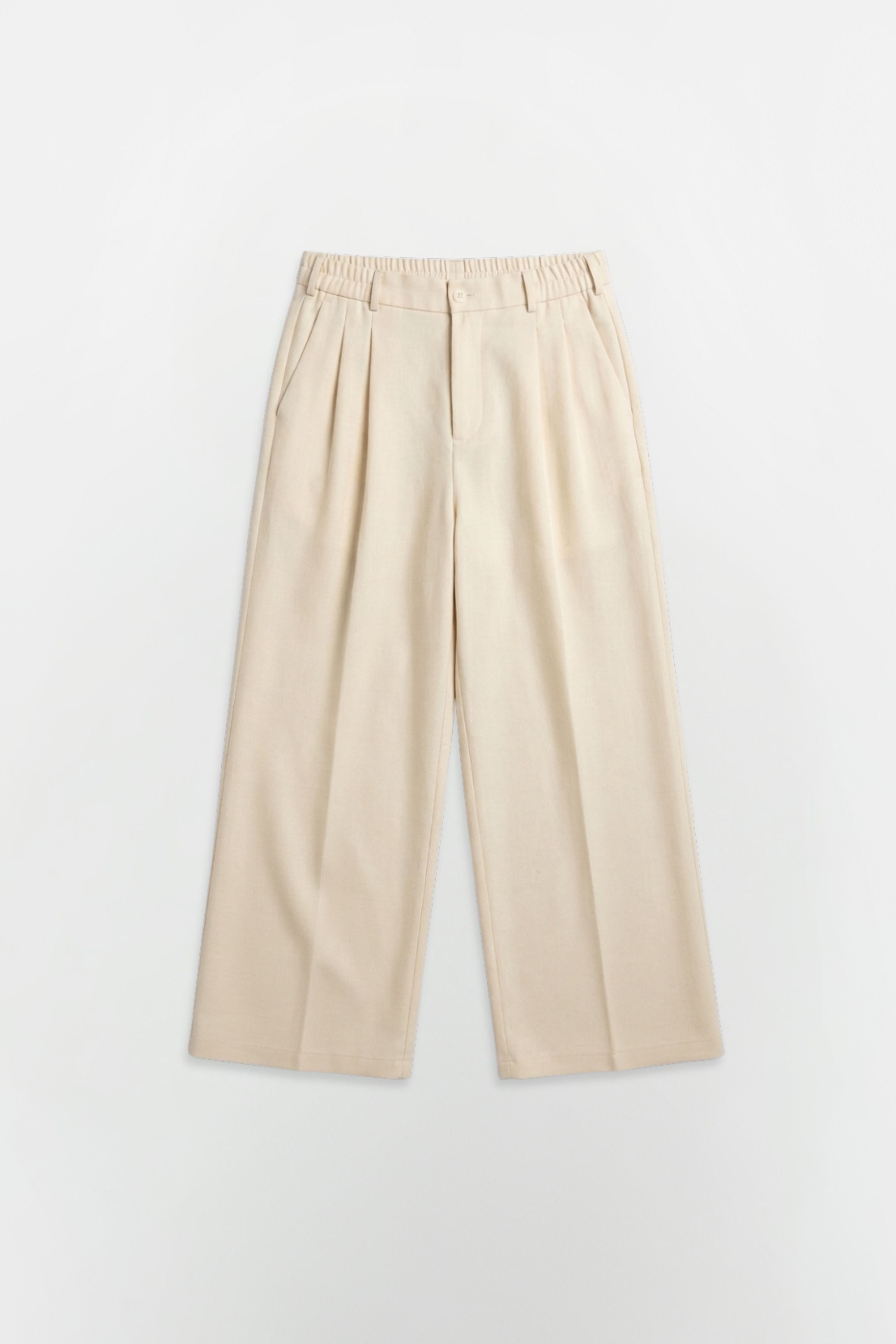 SOLÉA Beige Baggy Pleated Pants