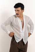 Threadline White Crochet Shirt