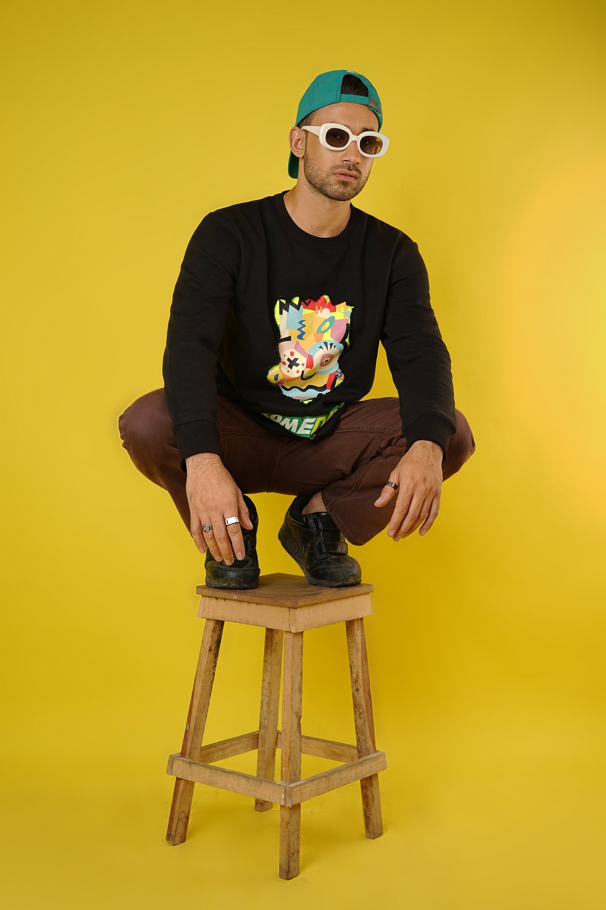 "Colorful Chaos" Patchwork Sweatshirt