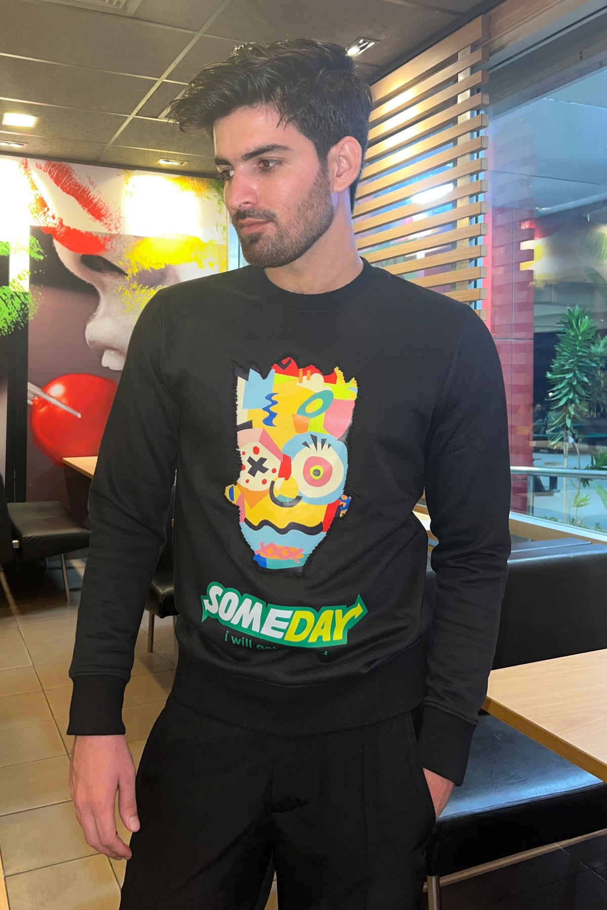 "Colorful Chaos" Patchwork Sweatshirt