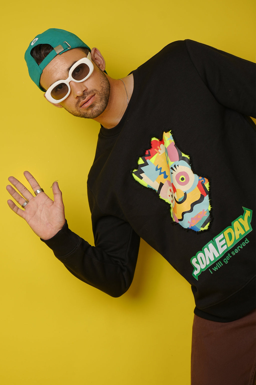 "Colorful Chaos" Patchwork Sweatshirt