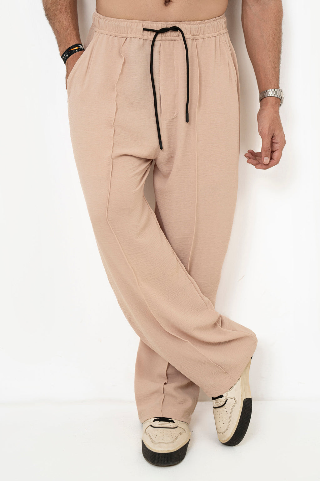 Beige Ease Oversized Co Ord Set