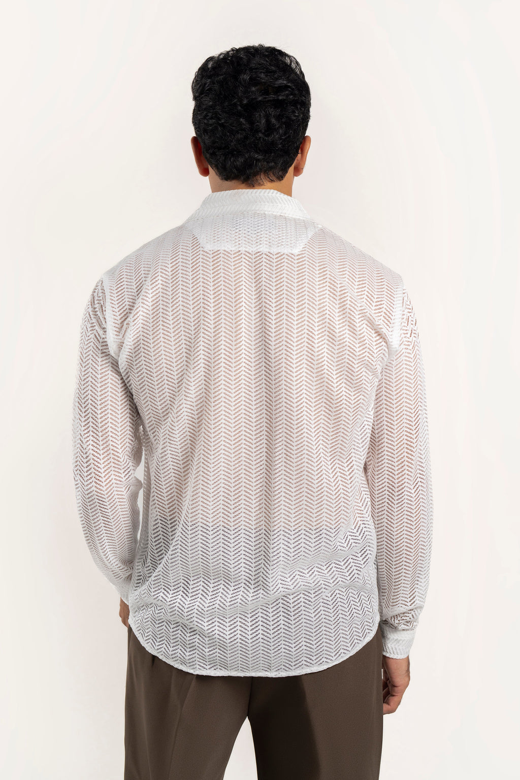 Threadline White Crochet Shirt