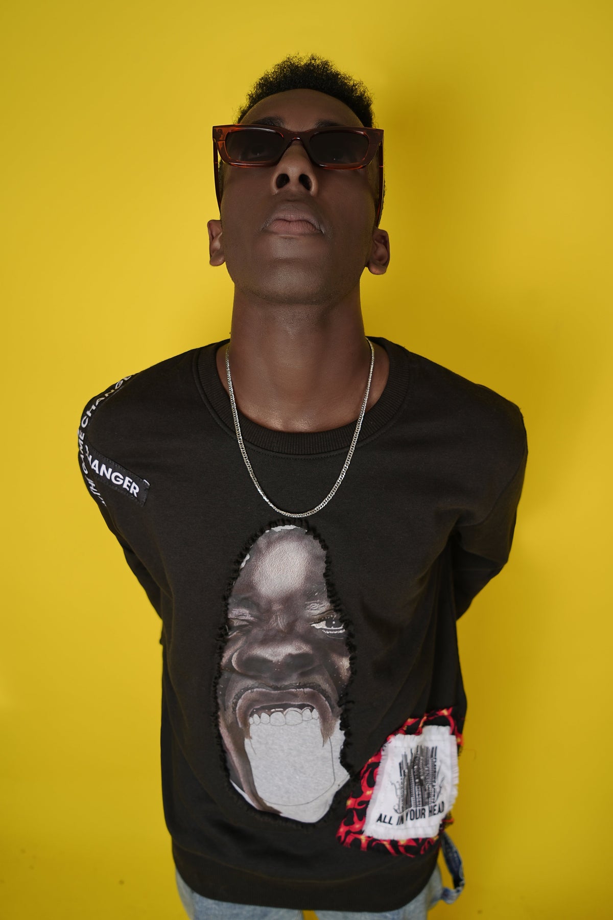 "Freedom of Mind" Patchwork Sweatshirt