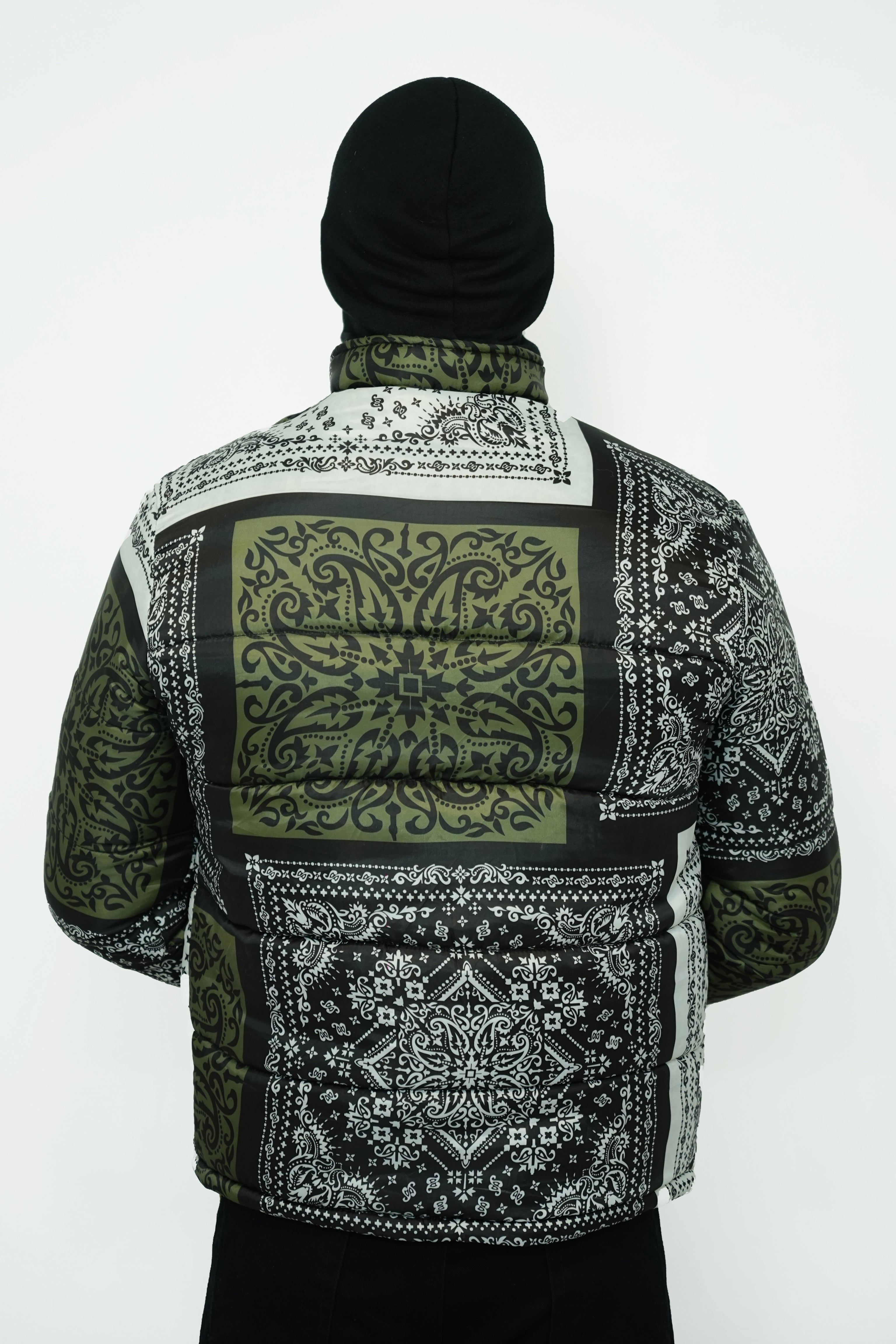 Verde Bandana Puffer Jacket