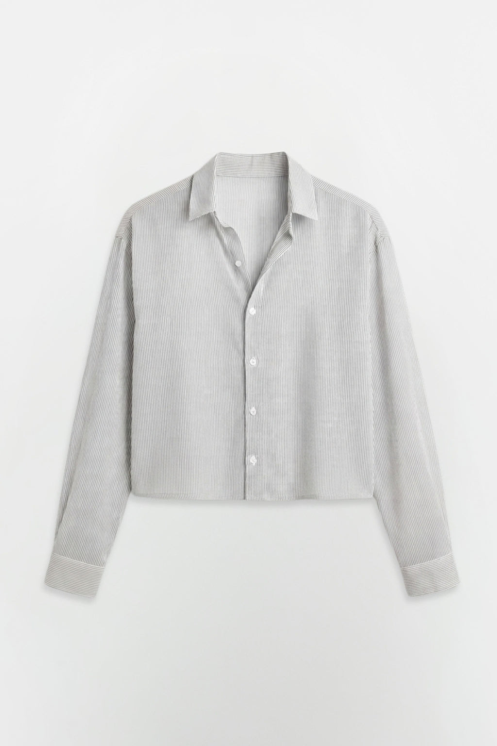 SOLÉA Minimal Lines Cropped Shirt