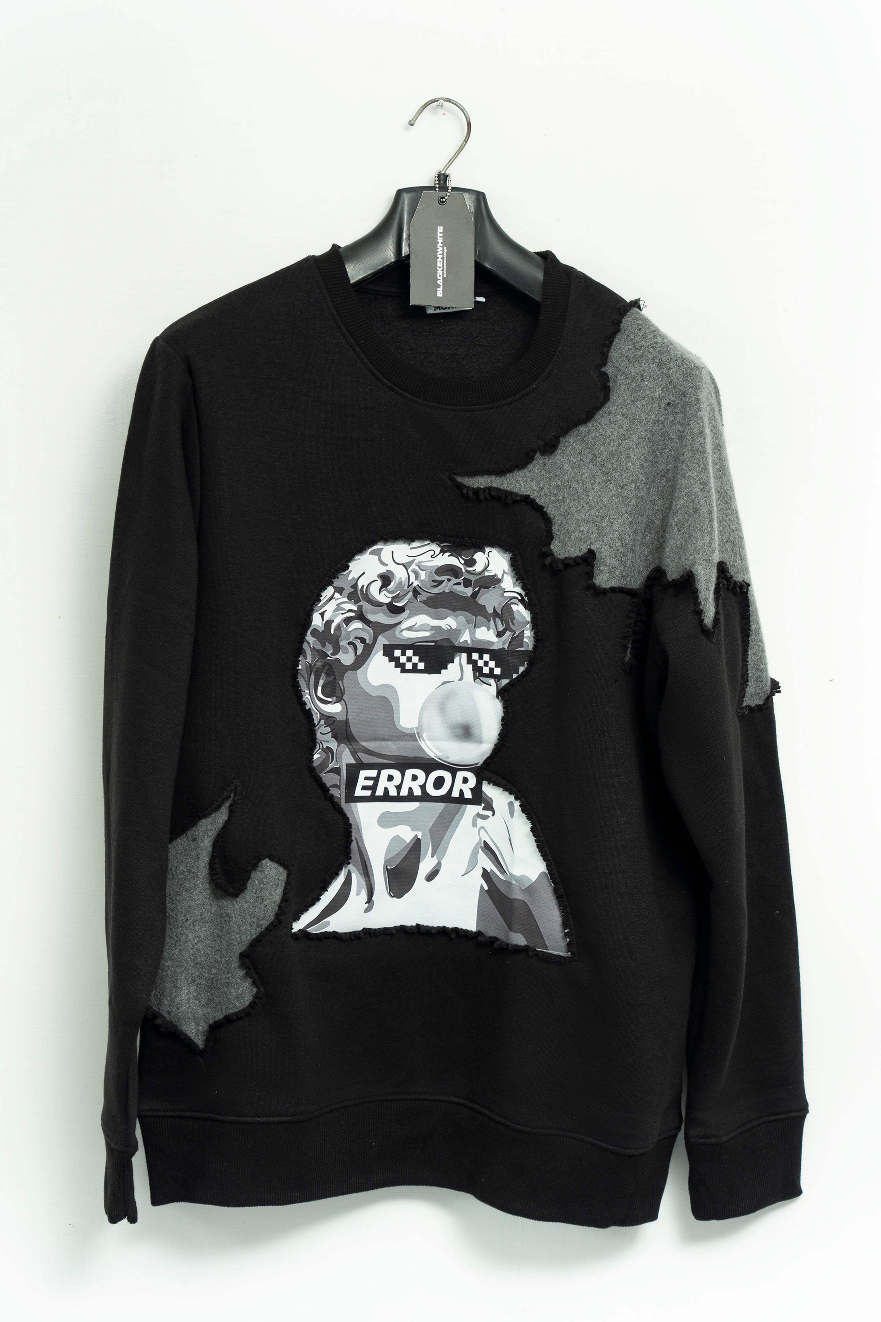"Chill in Error" Patchwork Sweatshirt
