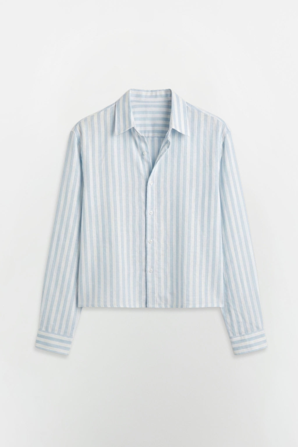 SOLÉA Sea Striped Cropped Shirt - Full Sleeves