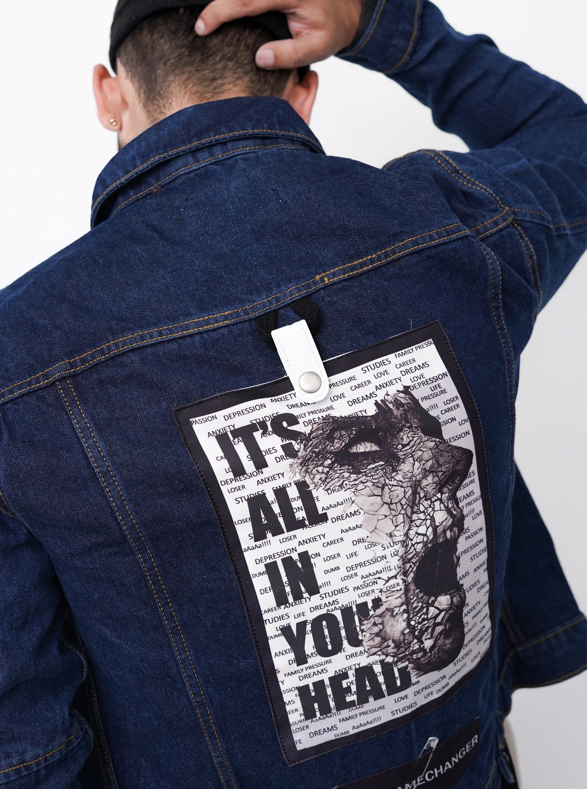 Blue Patchy Denim Jacket