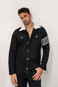 Black Bandana Denim Jacket