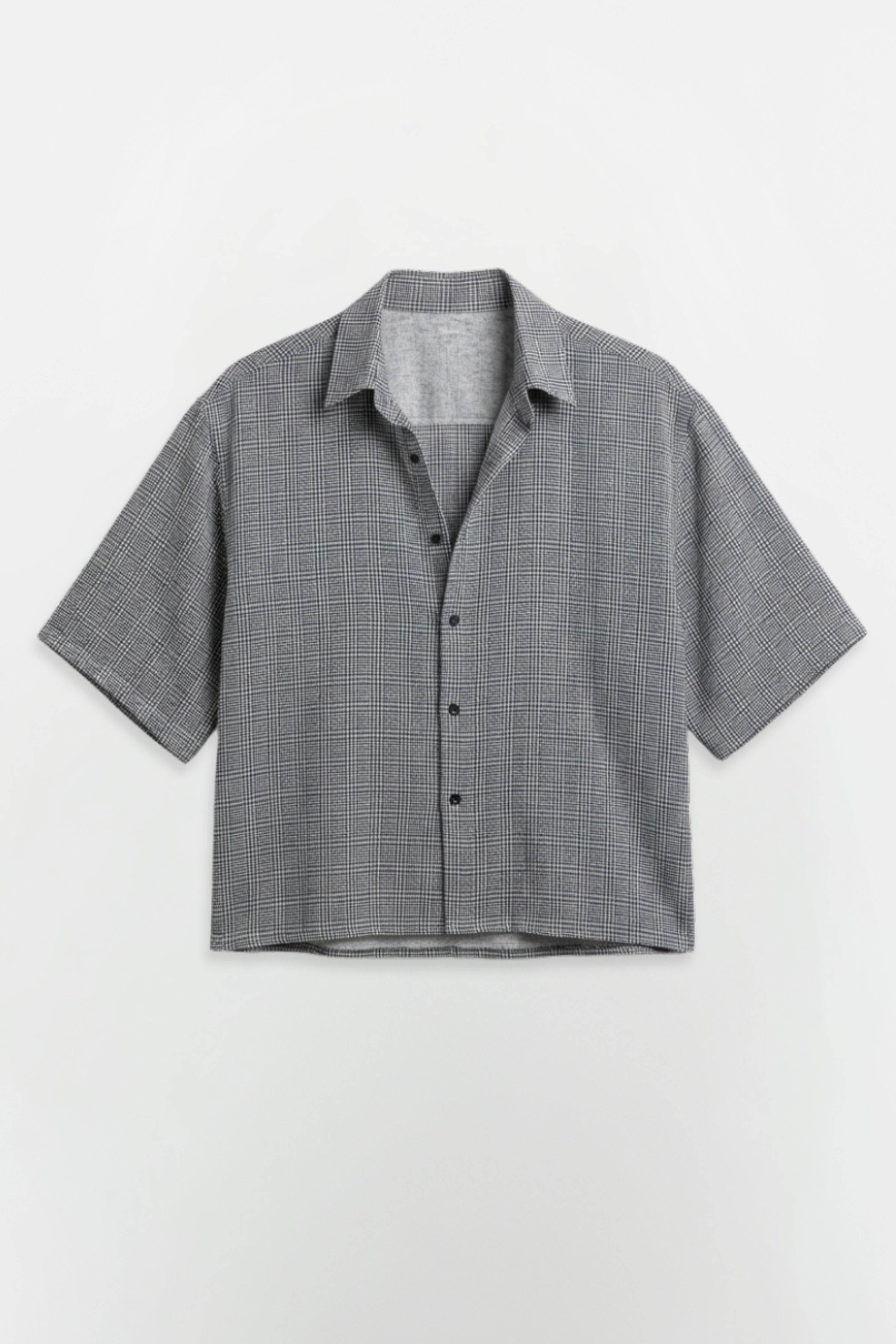 SOLÉA Checkered Cropped Shirt