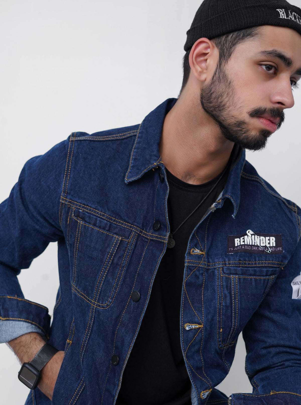 Blue Patchy Denim Jacket