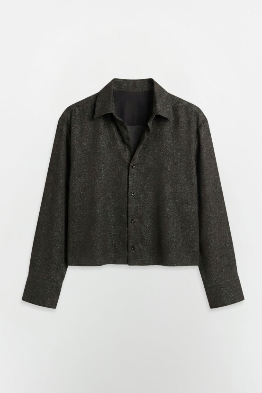 SOLÉA Grey Cropped Shirt