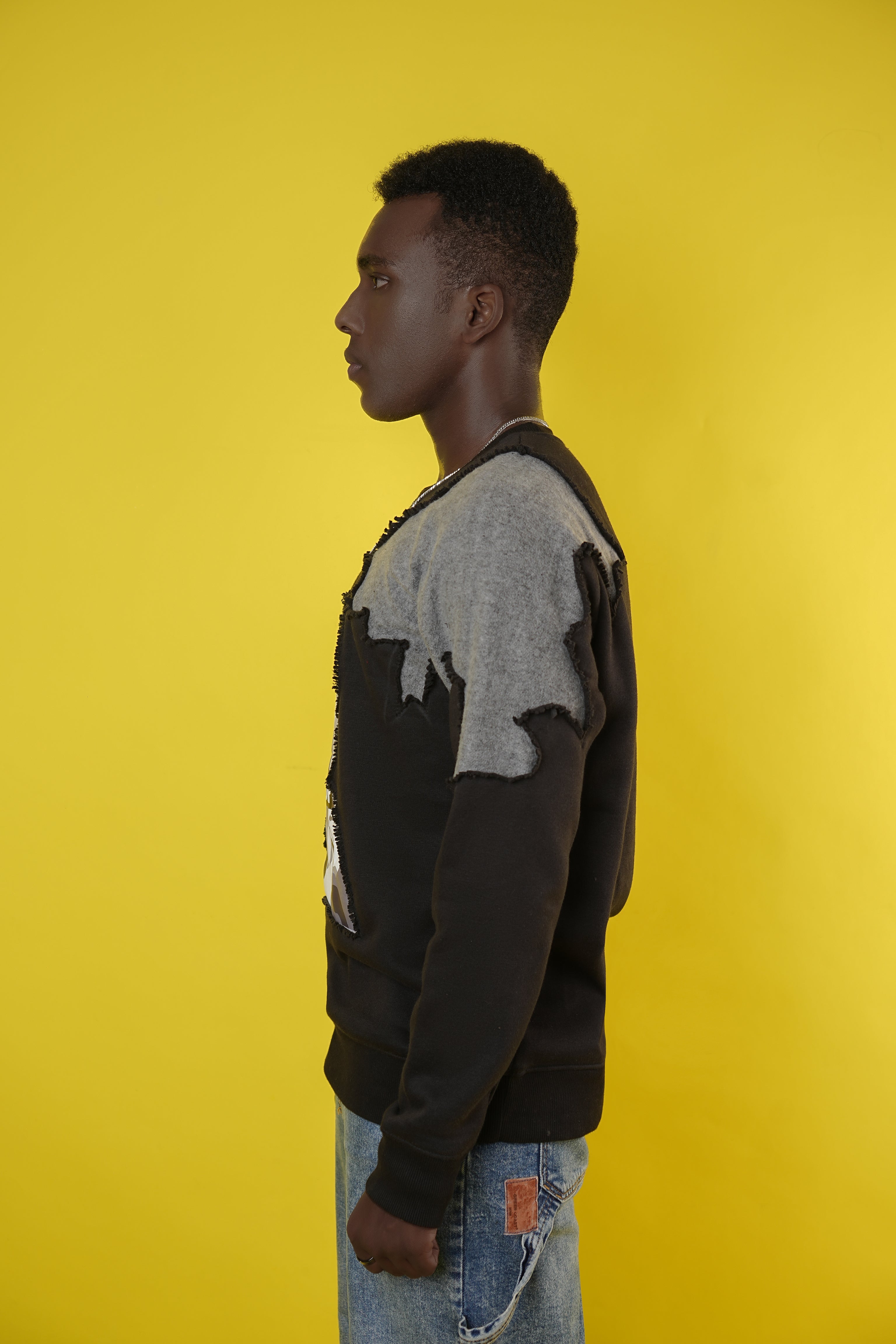 "Chill in Error" Patchwork Sweatshirt