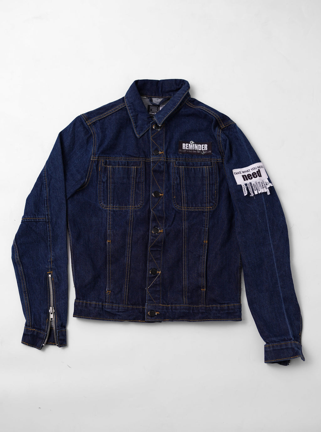 Blue Patchy Denim Jacket