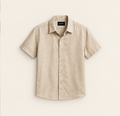 Sand Beige Linen Shirt |  A A R A SIGNATURE