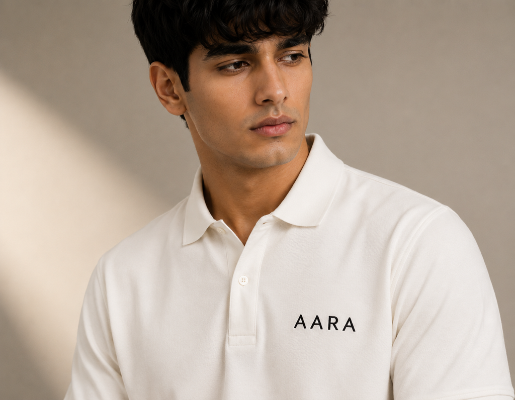 AARA Essential White Polo Shirt – Premium Comfort Fit