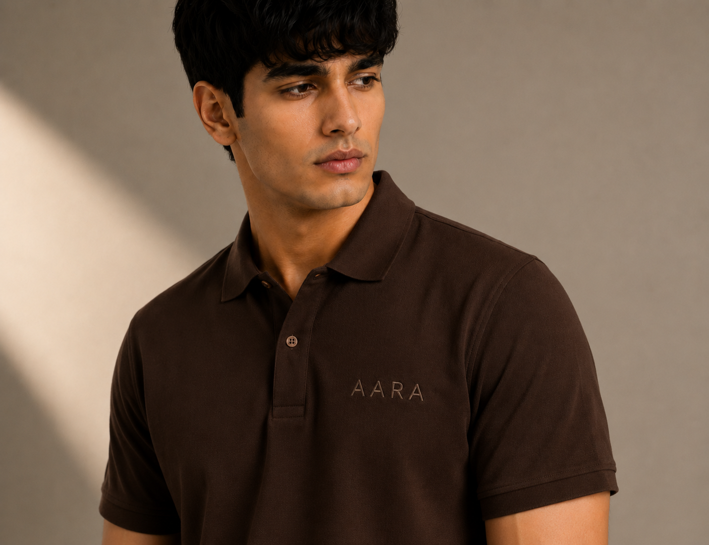 AARA Signature Brown Polo Shirt – Premium Smart Fit