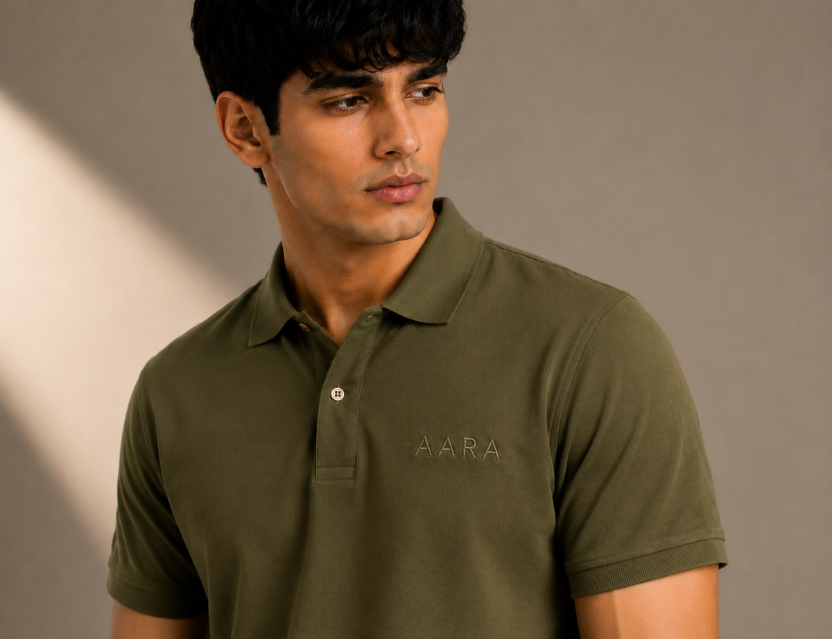 AARA Olive Green Polo Shirt – Signature Premium Collection