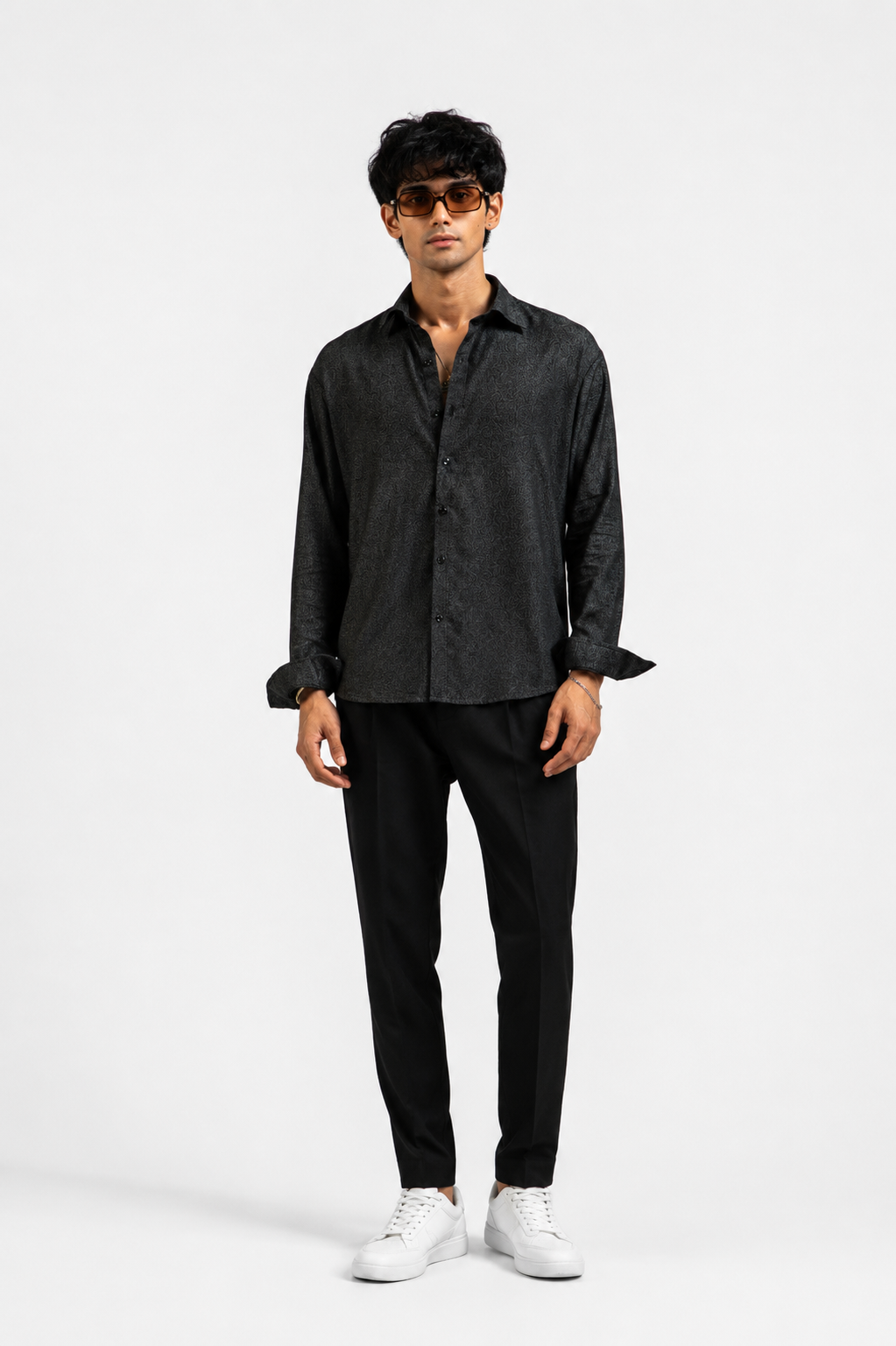 SOLÉA Grey Cropped Shirt