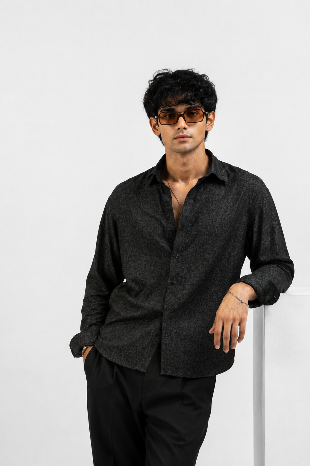 SOLÉA Grey Cropped Shirt