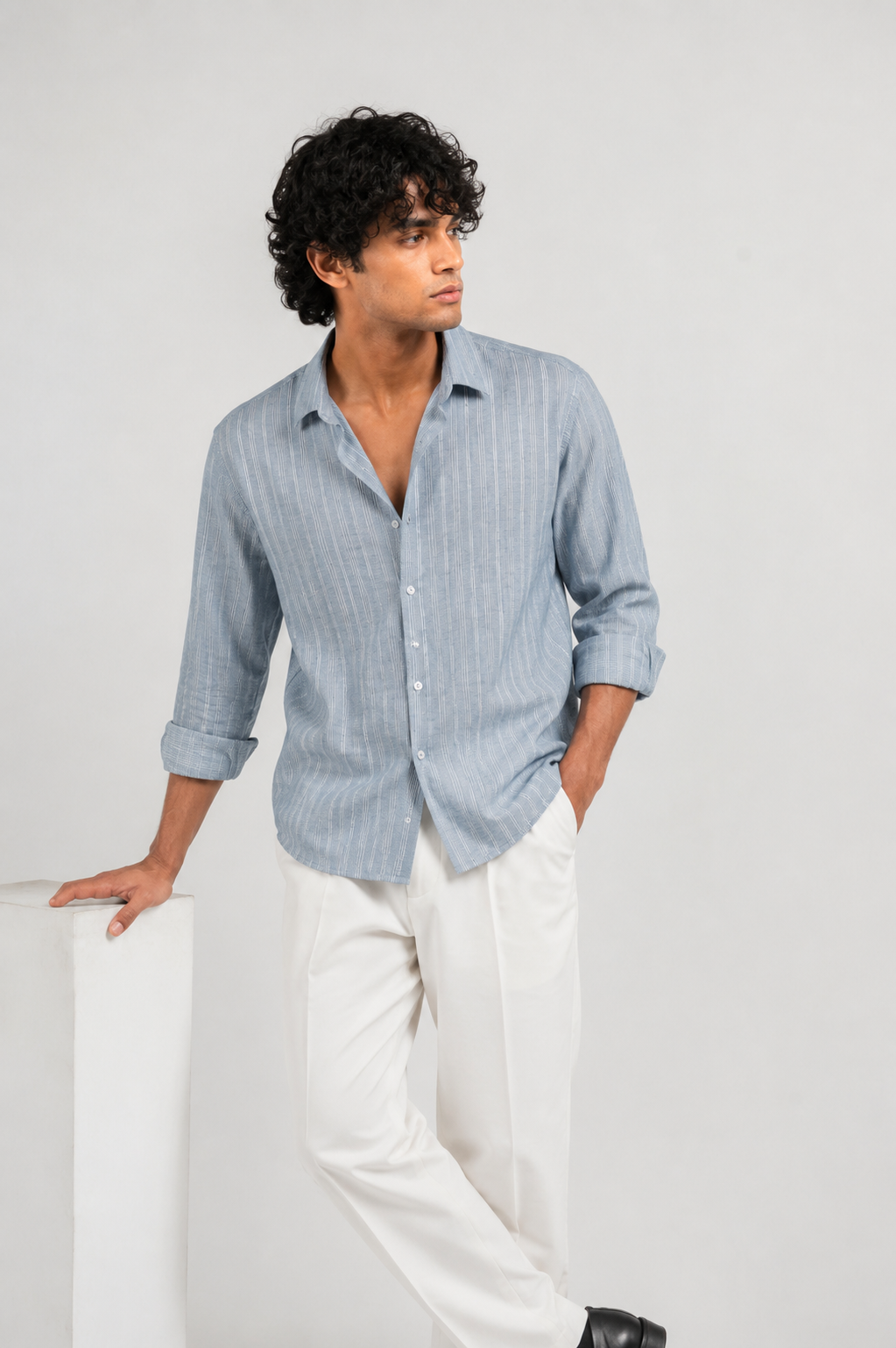 SOLÉA Breeze Striped Cropped Shirt