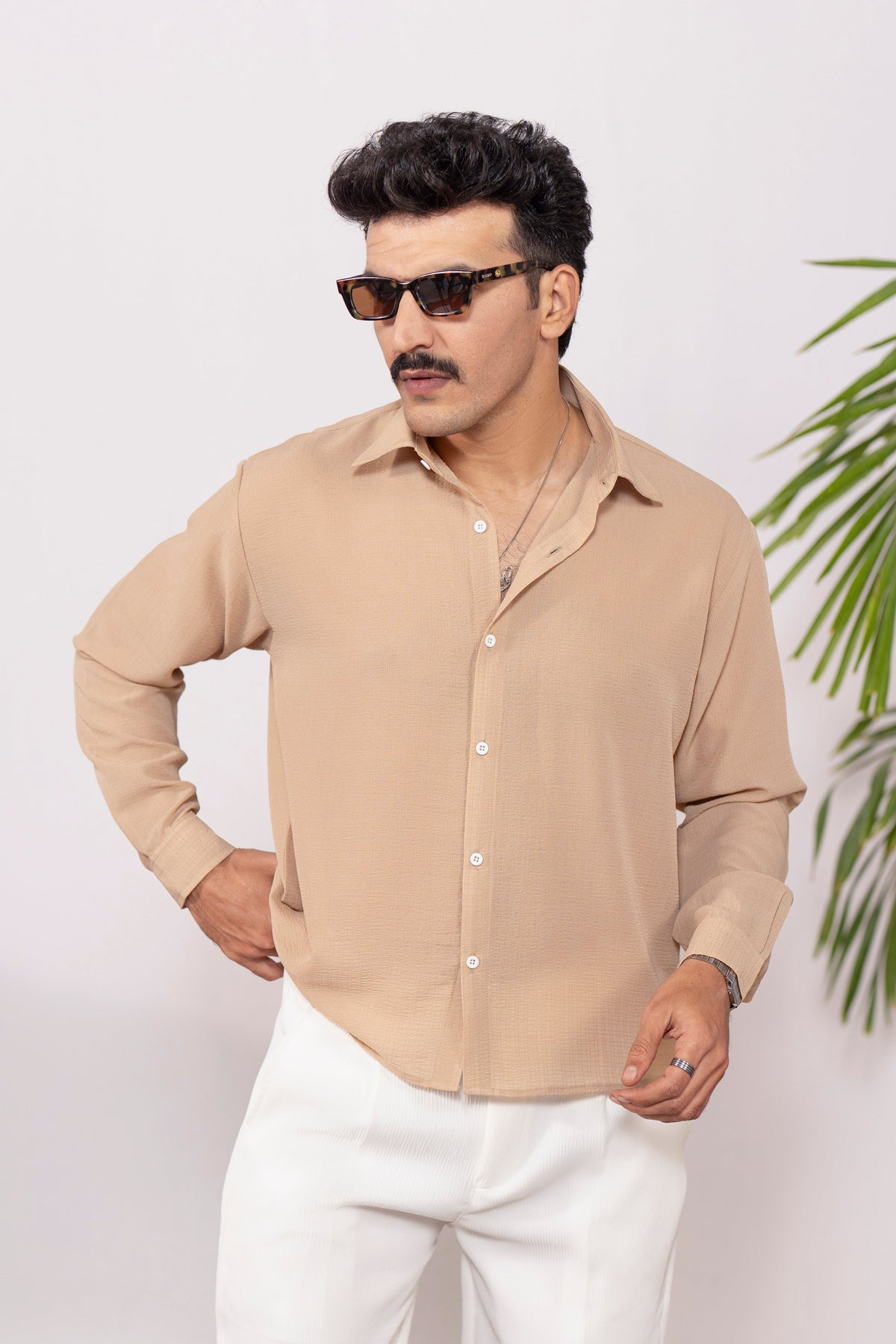 Dune Cropped Oversized Shirt