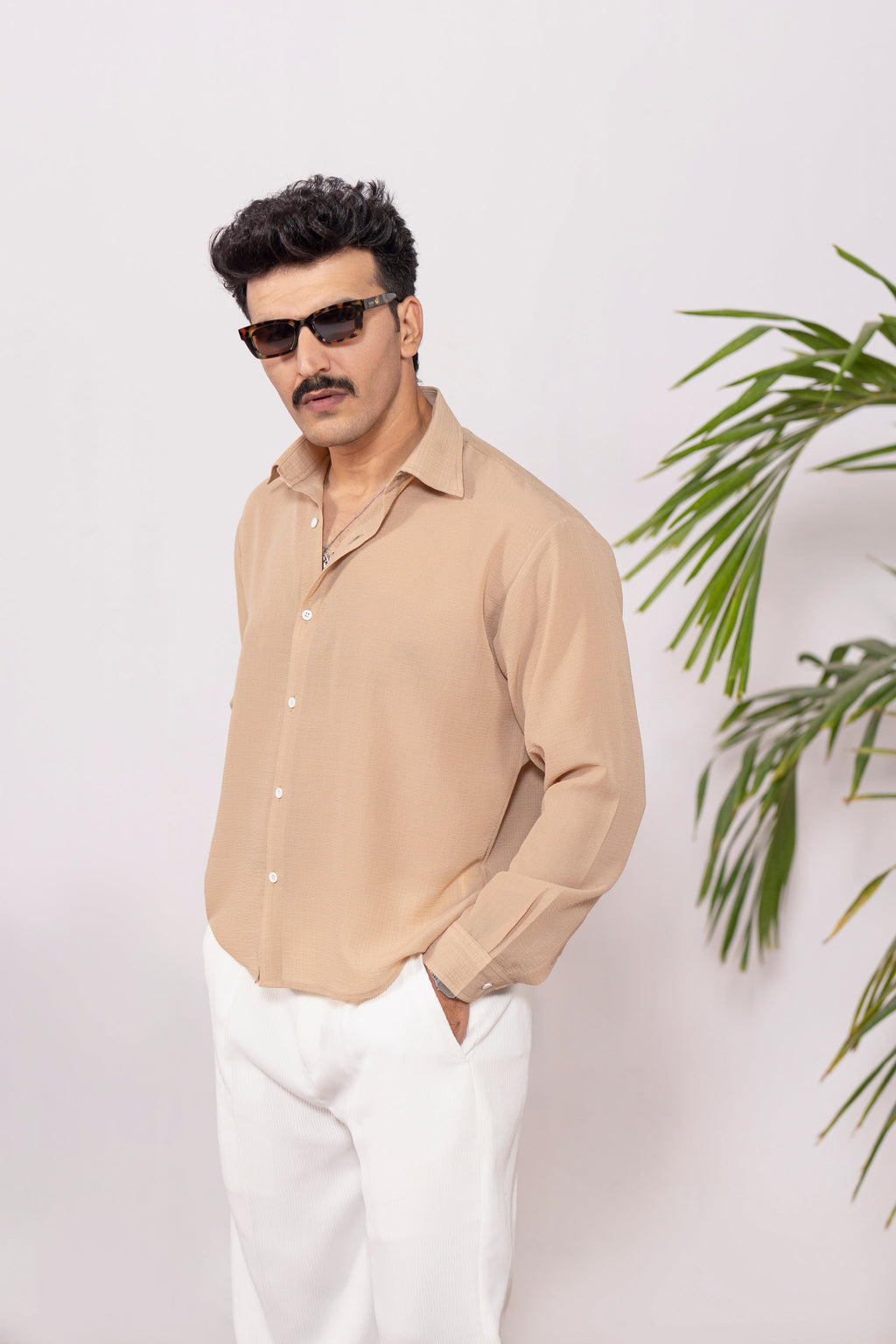 Dune Cropped Oversized Shirt
