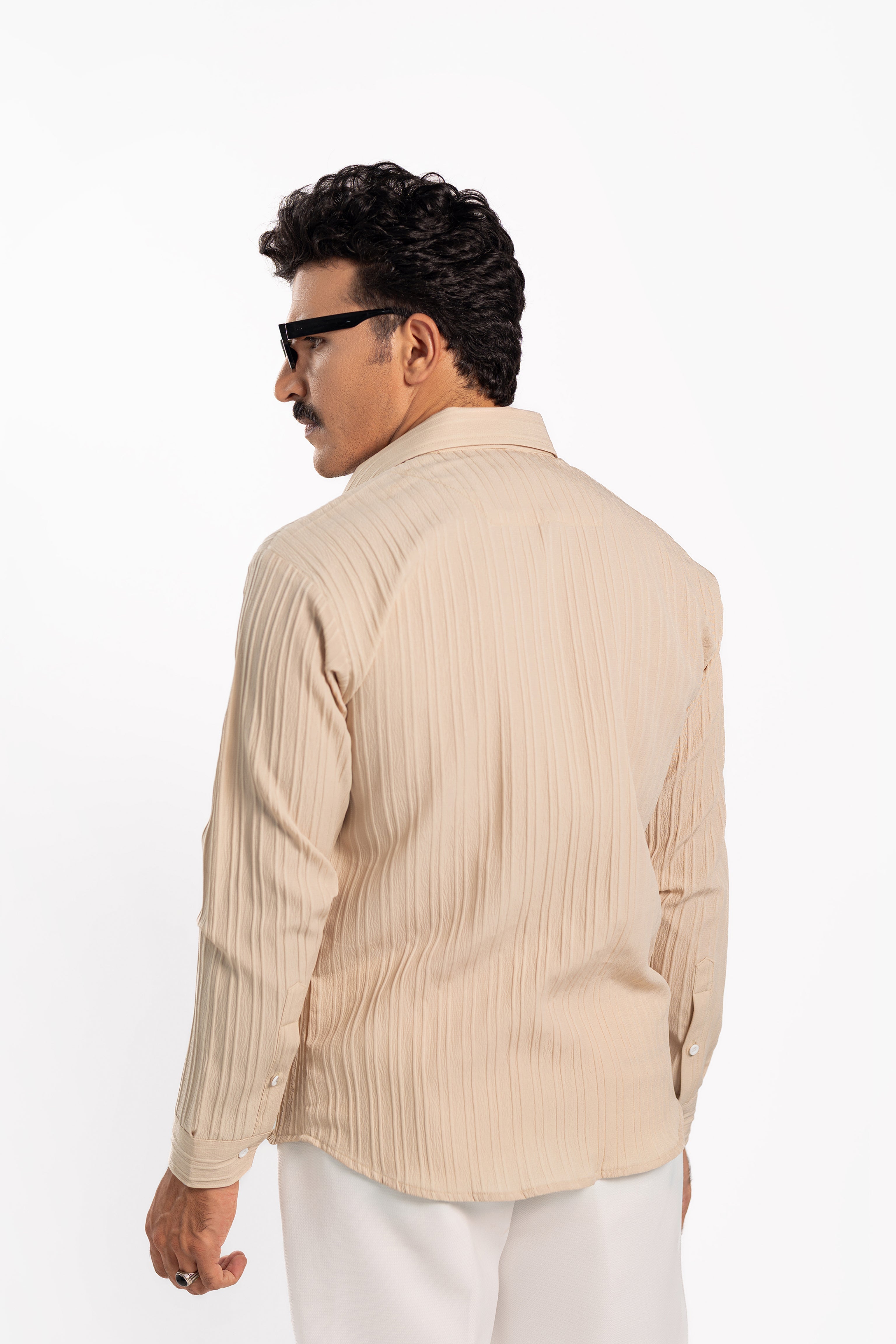 Beige Threaded Shirt - FS