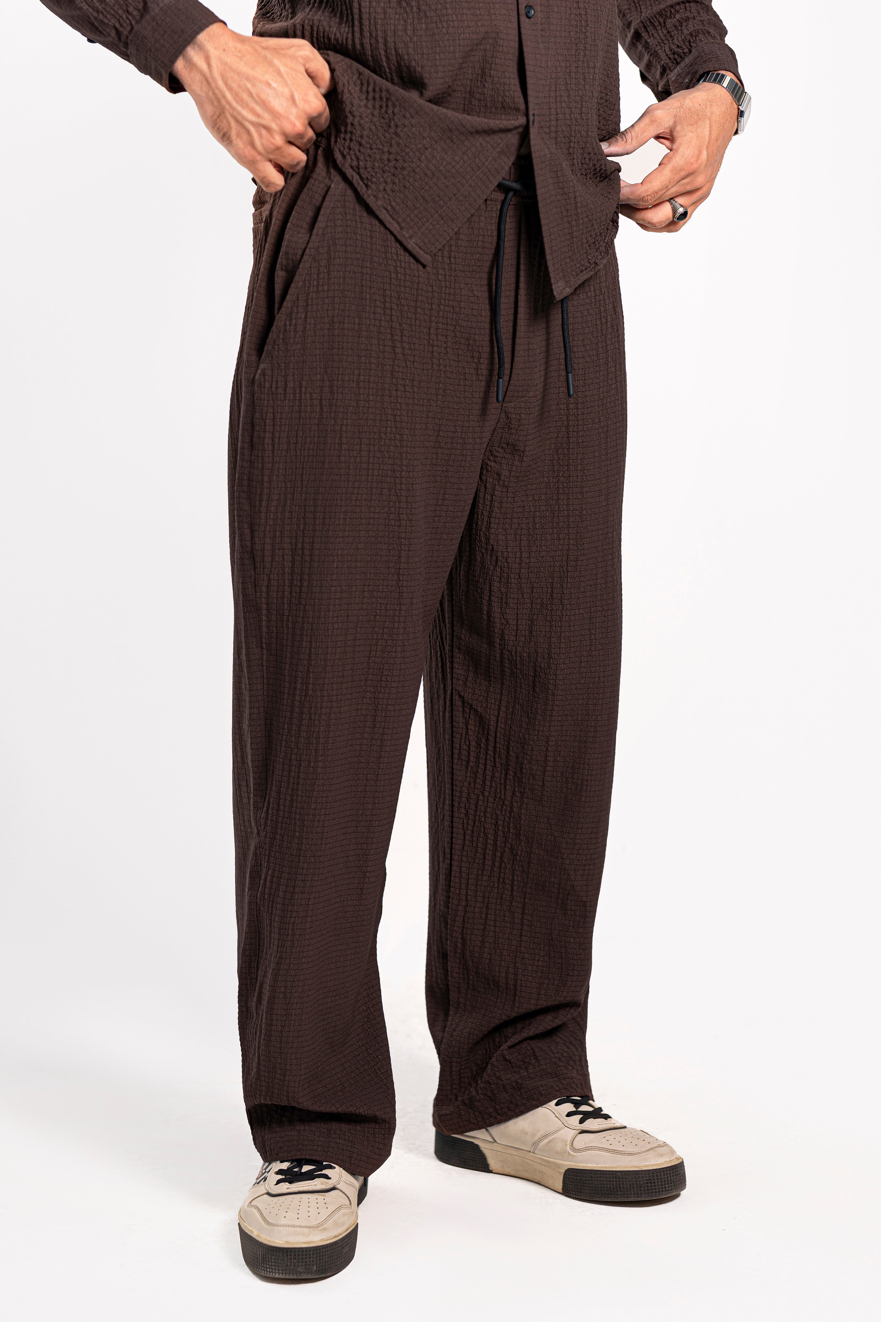 Cocoa Creased Oversized Co Ord Set
