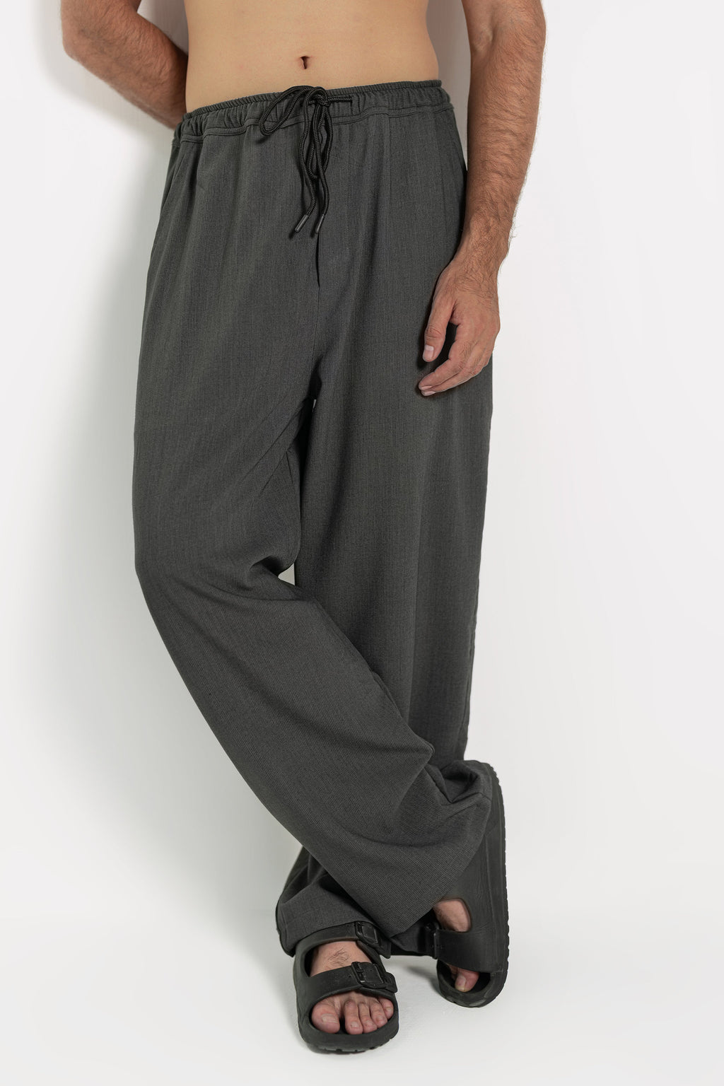 Shadowed Pintex Trouser Pants