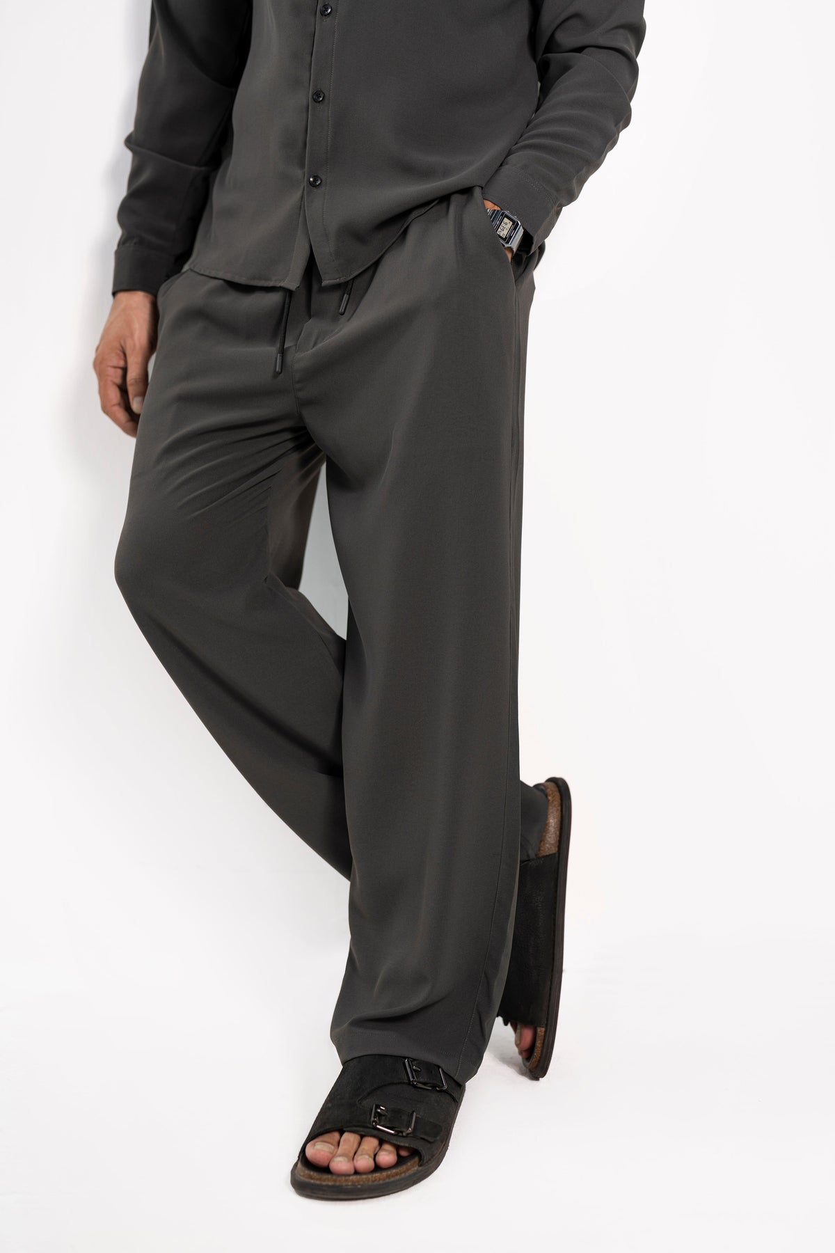 Fallen Grey Oversized Co Ord Set