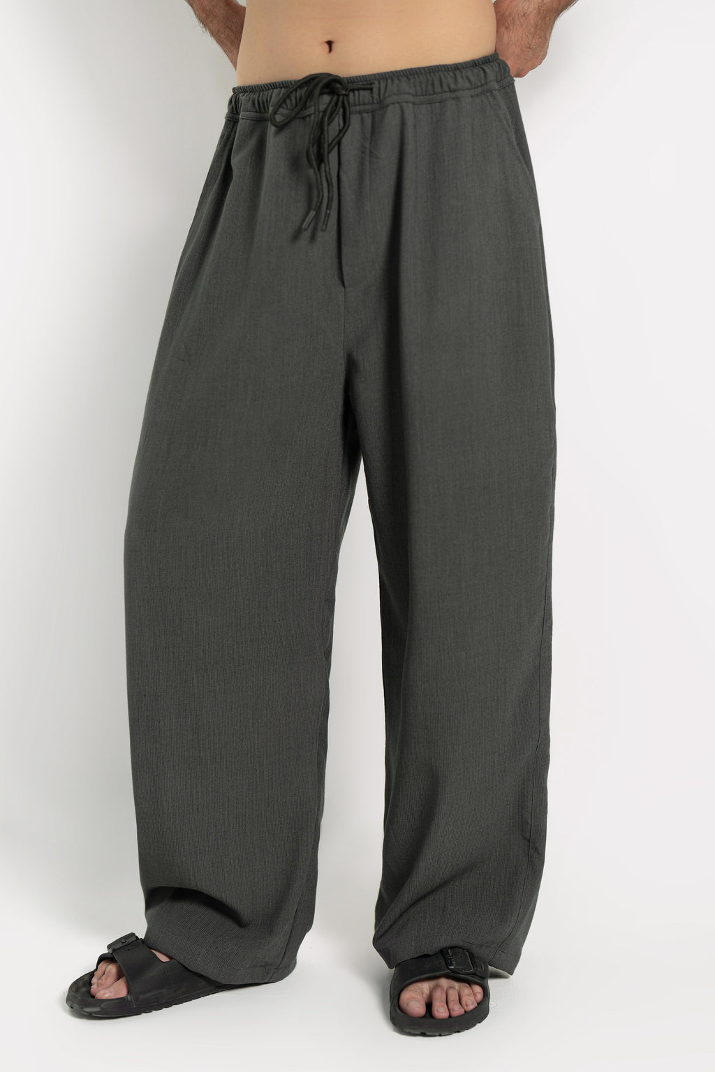 Shadowed Pintex Trouser Pants