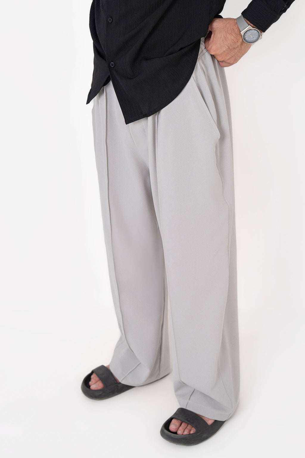 GreyThreads Pintex Trouser Pants
