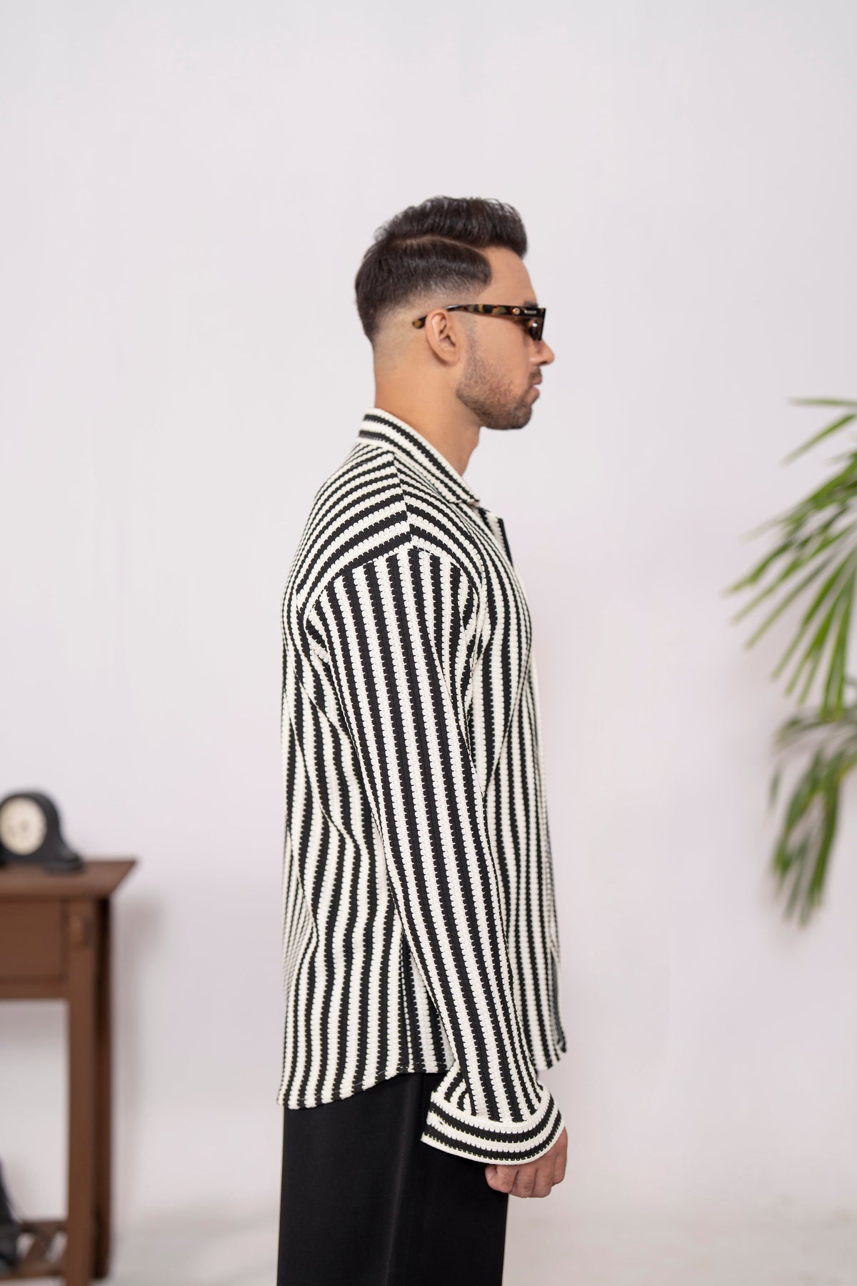 Noiré Grove Oversized Crochet Shirt