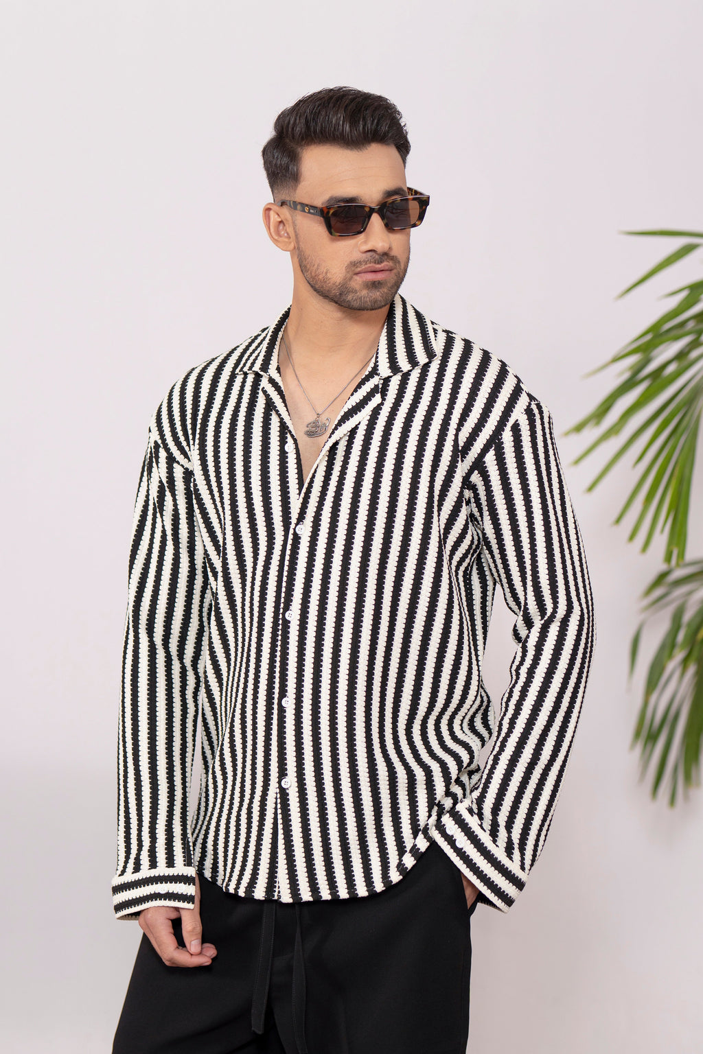 Noiré Grove Oversized Crochet Shirt