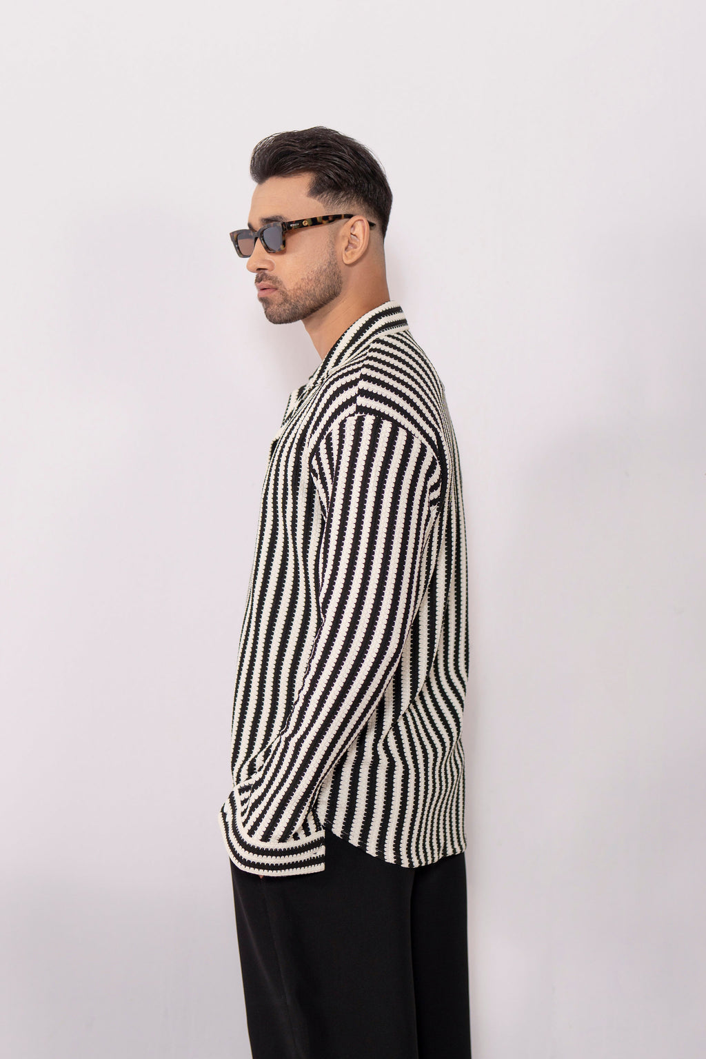 Noiré Grove Oversized Crochet Shirt