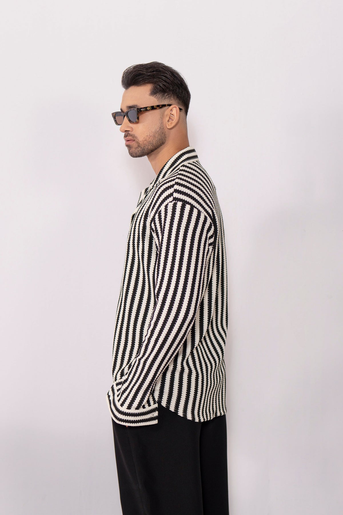 Noiré Grove Oversized Crochet Shirt