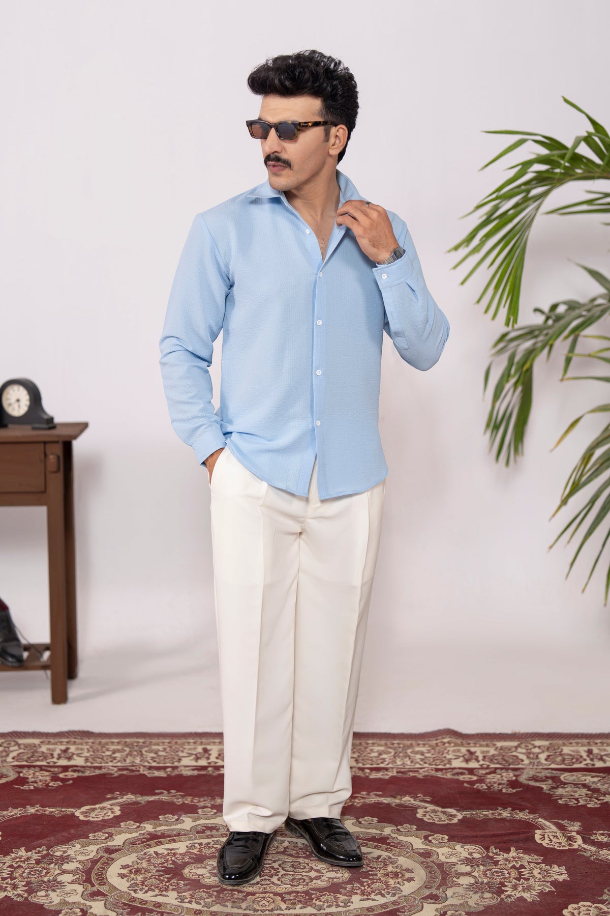 VistaBlue Creased Shirt