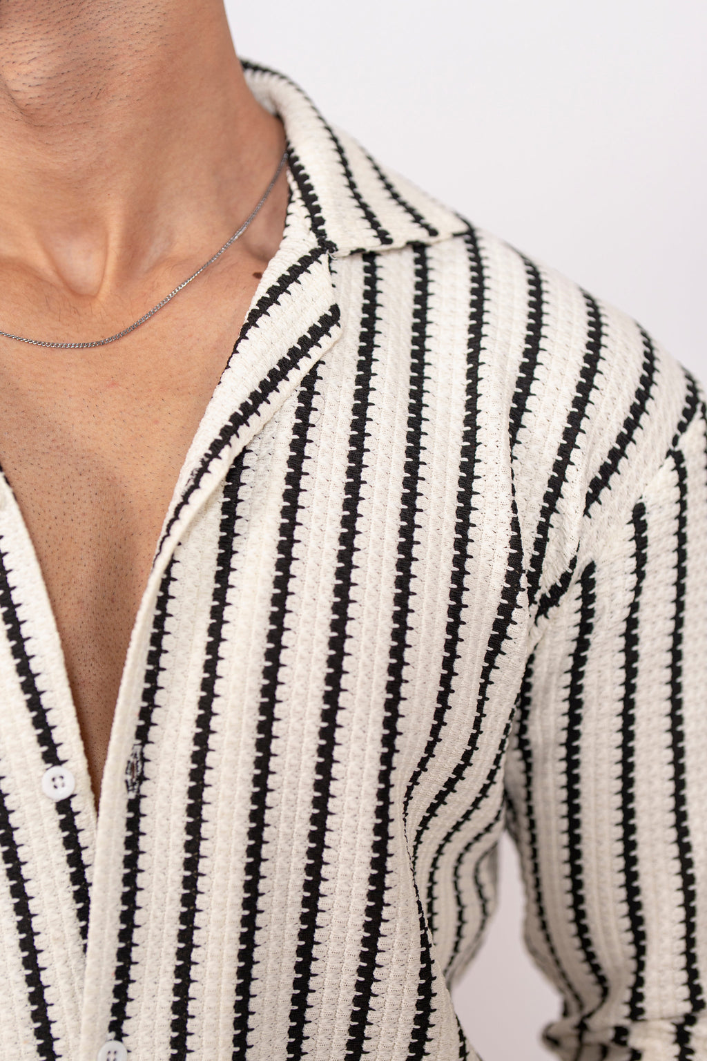 Blanc Grove Oversized Crochet Shirt