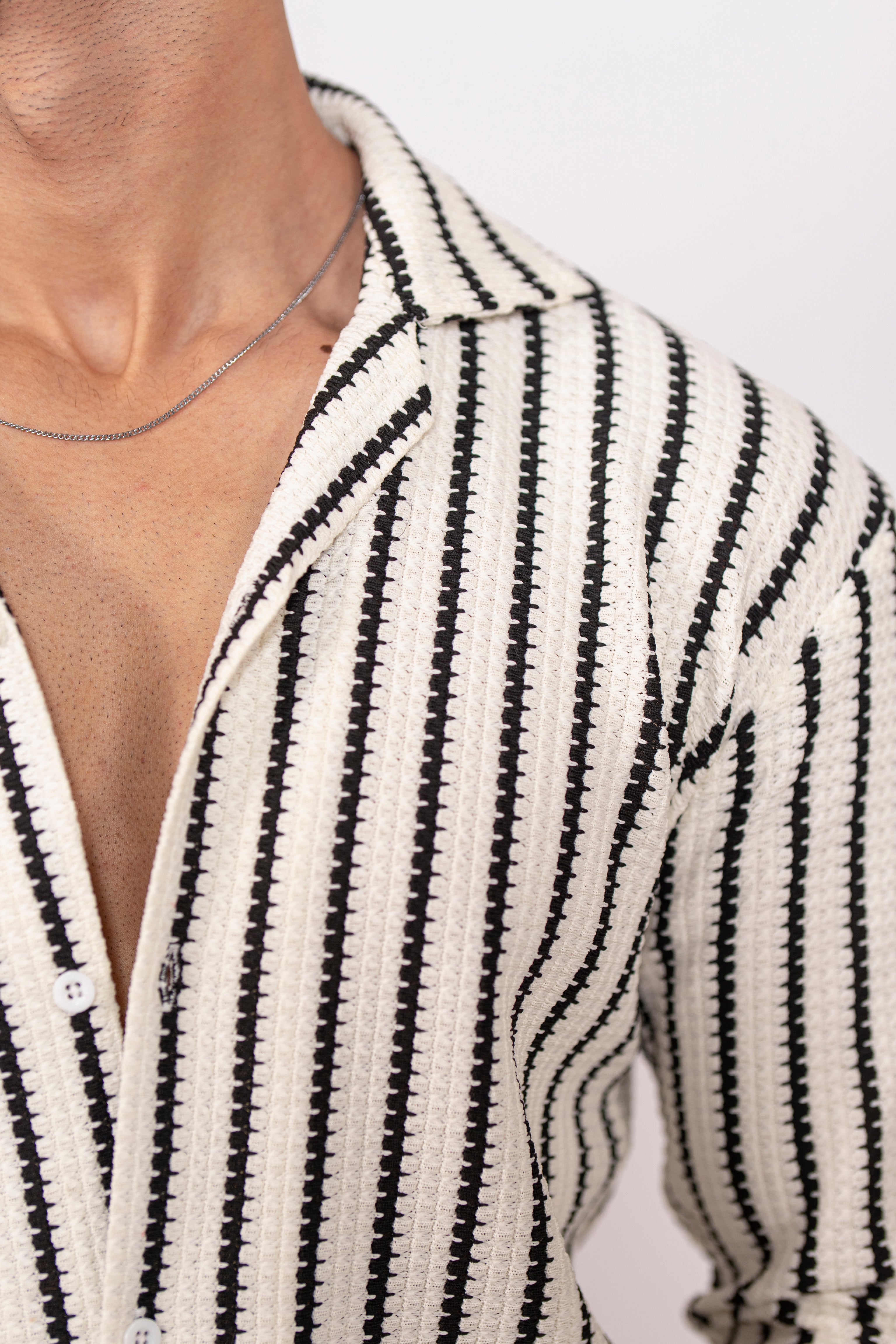 Blanc Grove Oversized Crochet Shirt