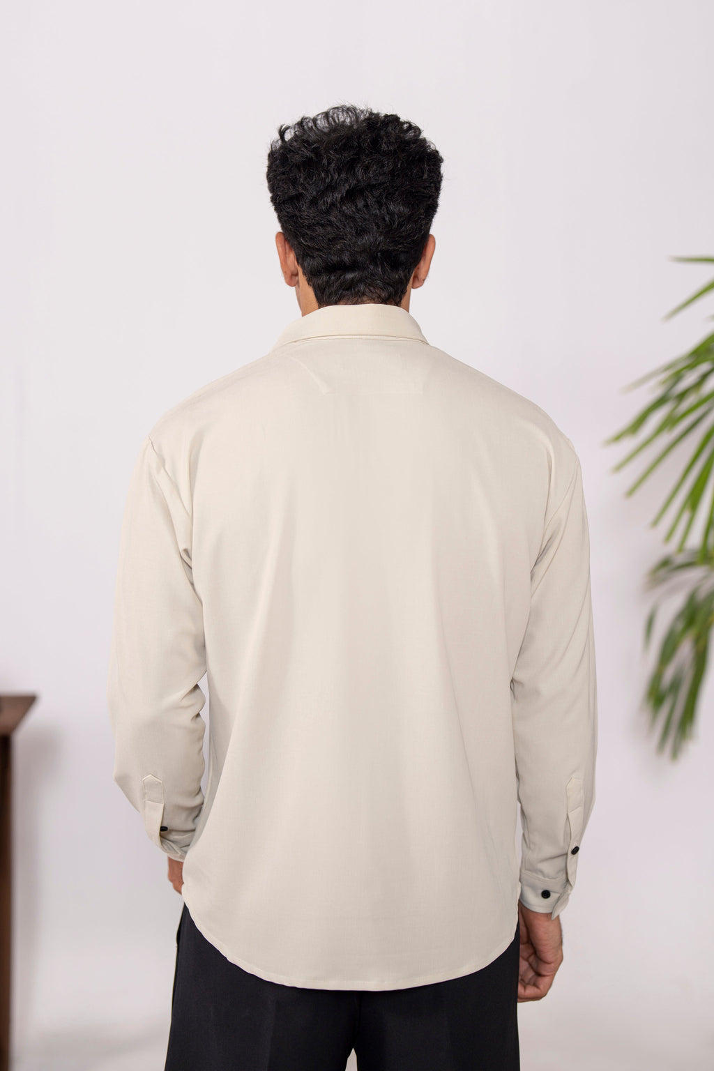 Fawn Textured Oversized Shirt