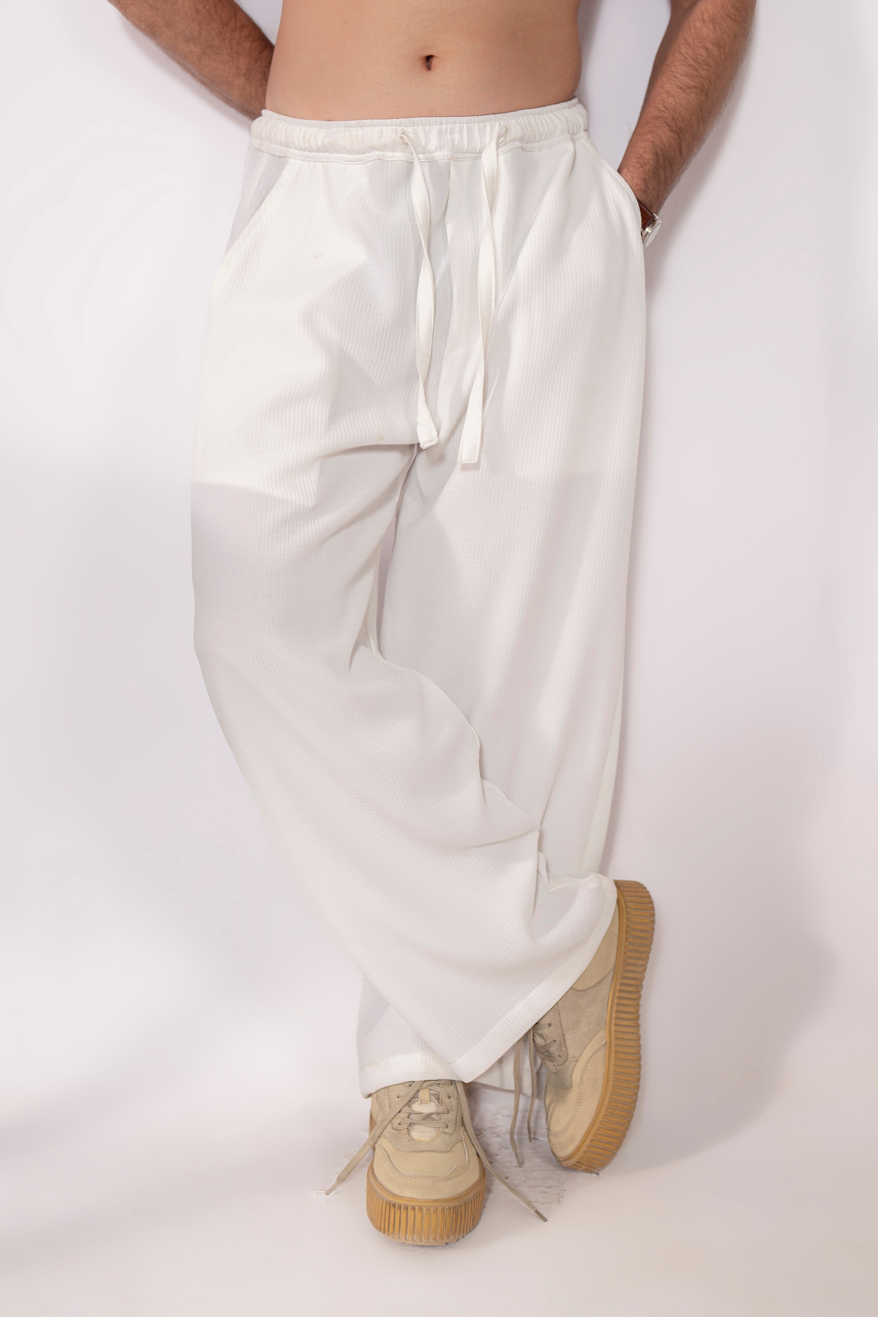 Baggy BoxWeave Trouser Pants