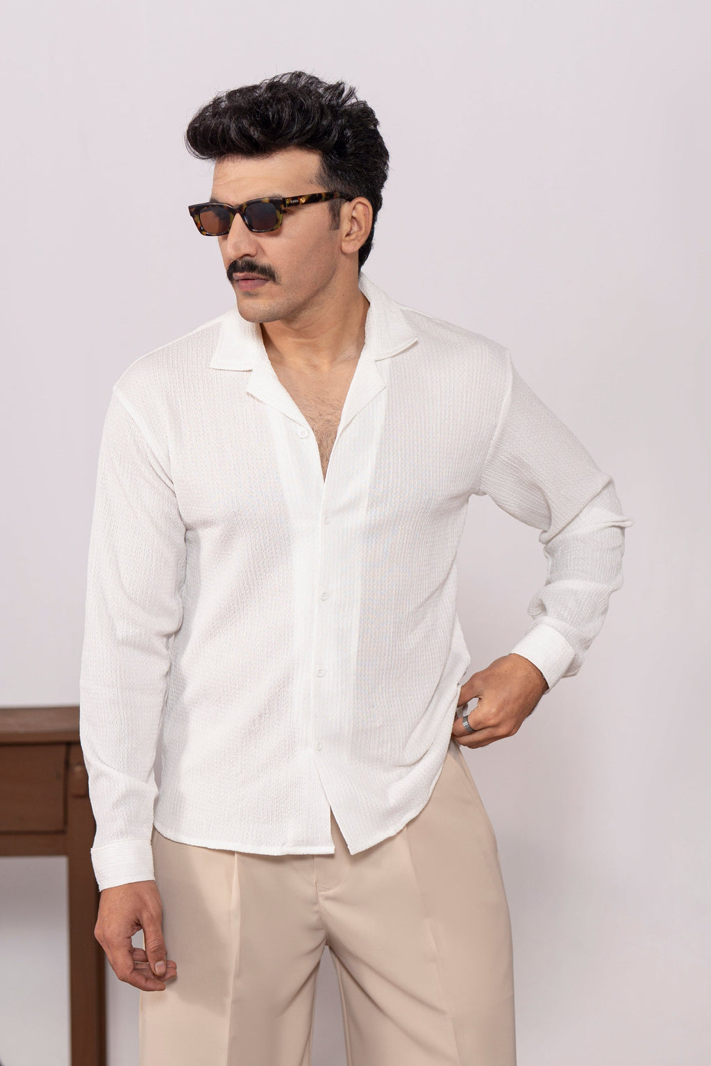 WhiteGrain Textured Shirt