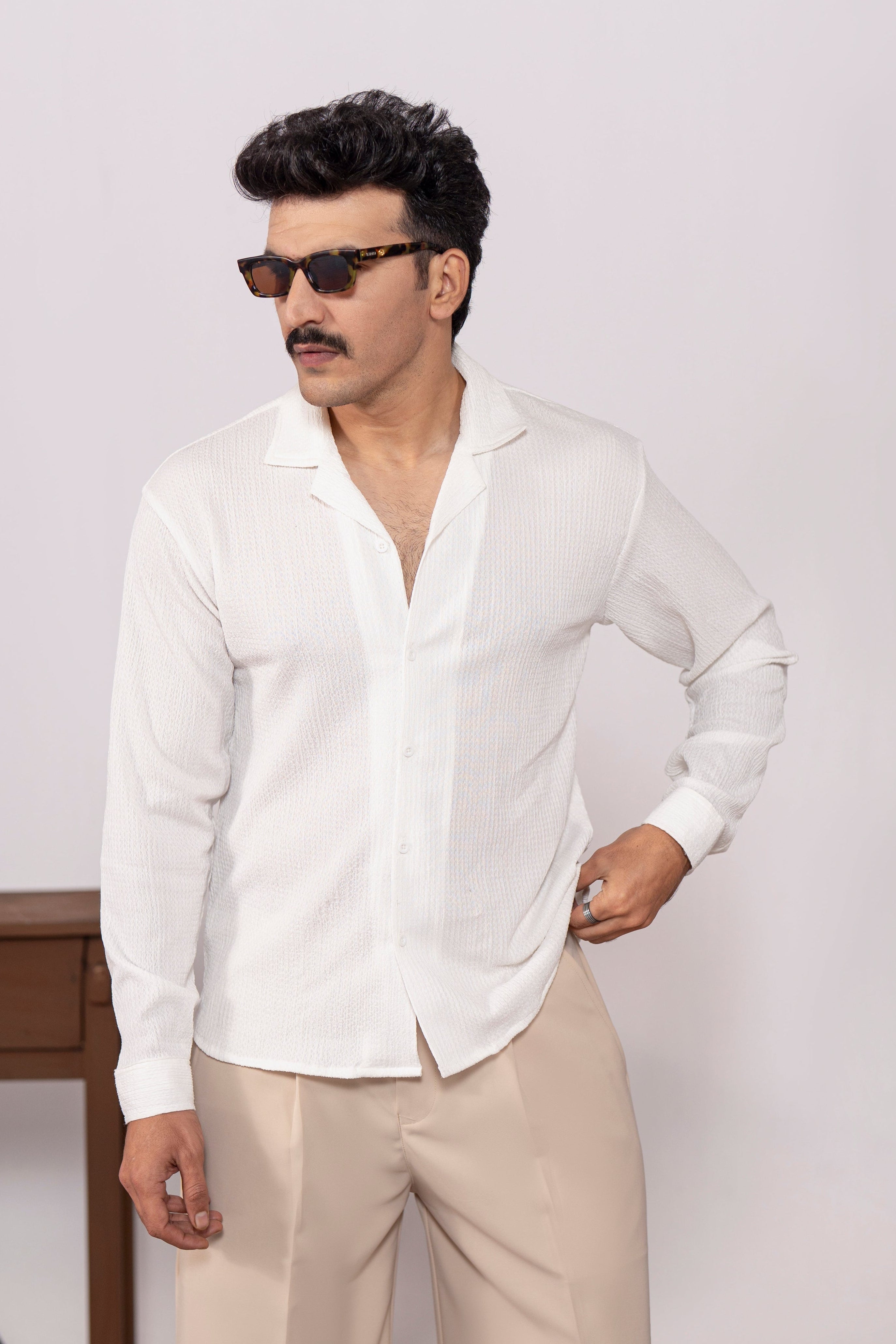 WhiteGrain Textured Shirt